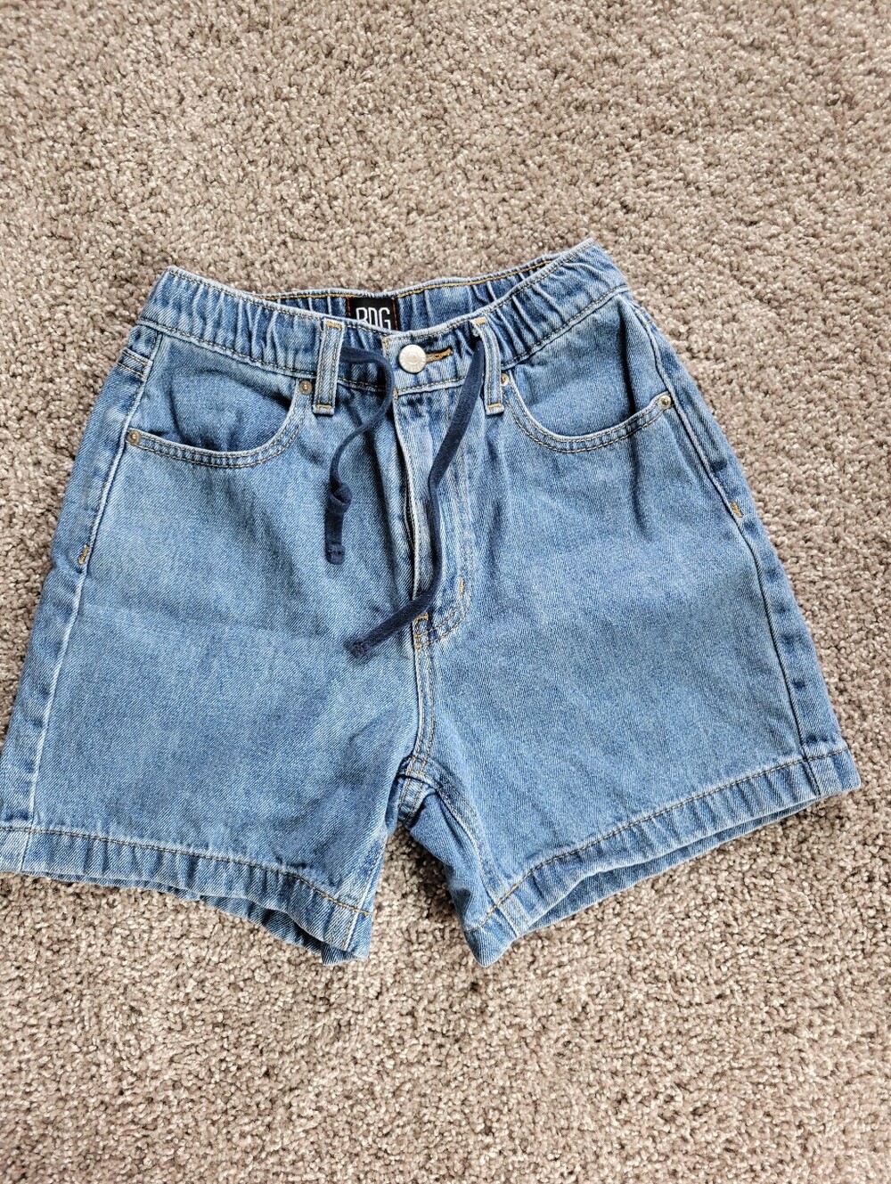 BDG Urban Outfitters Poppy Denim High Rise Shorts Size XS Drawstring